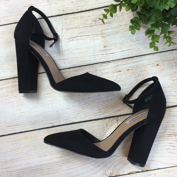 steve madden black closed toe heels